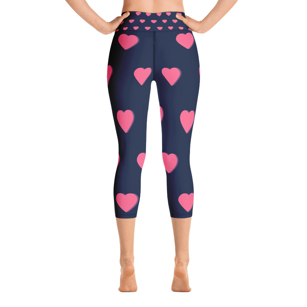supa heart Yoga Capri Leggings