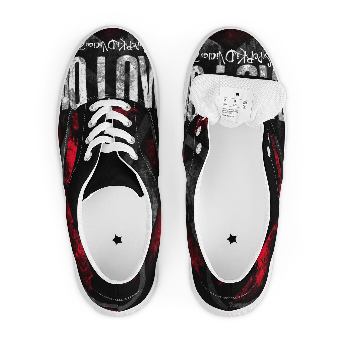 Super No loVE Men’s lace-up canvas shoes