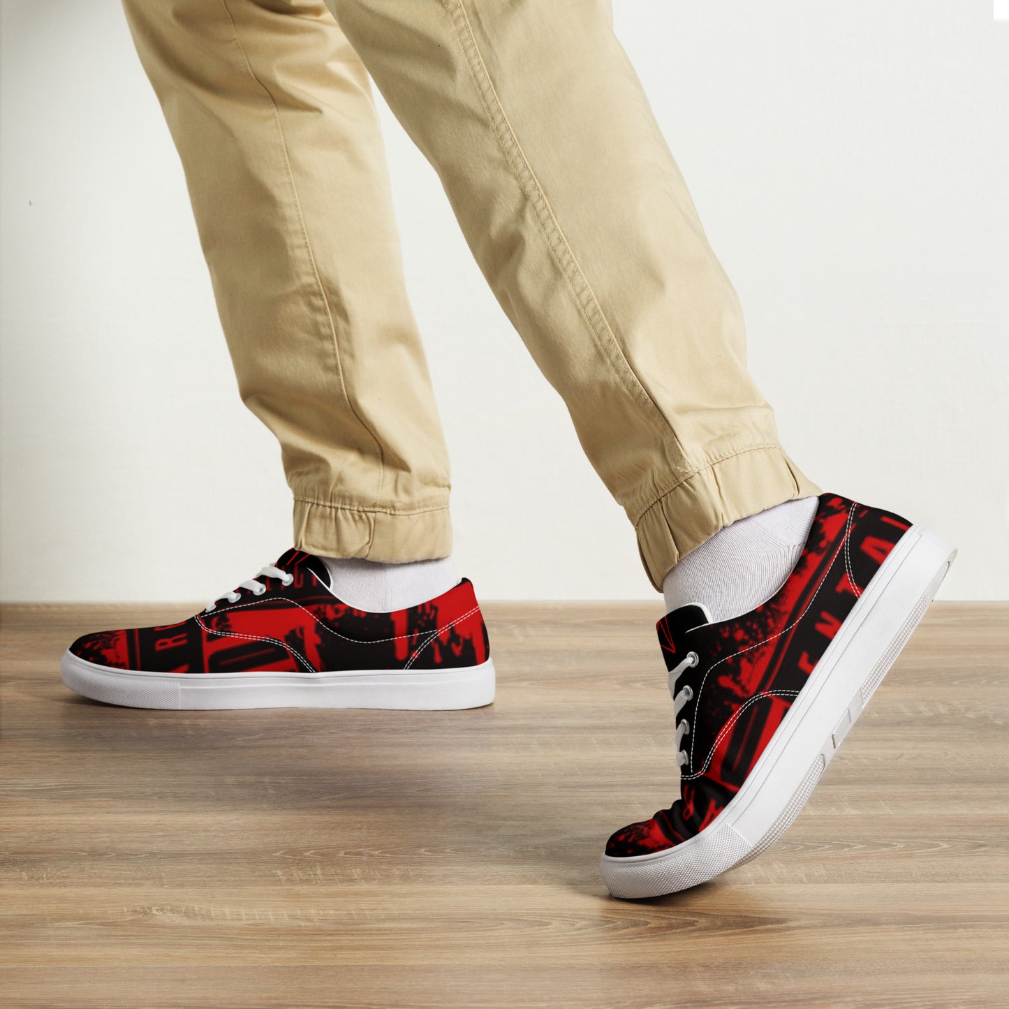 RED LYRIC Men’s lace-up canvas shoes