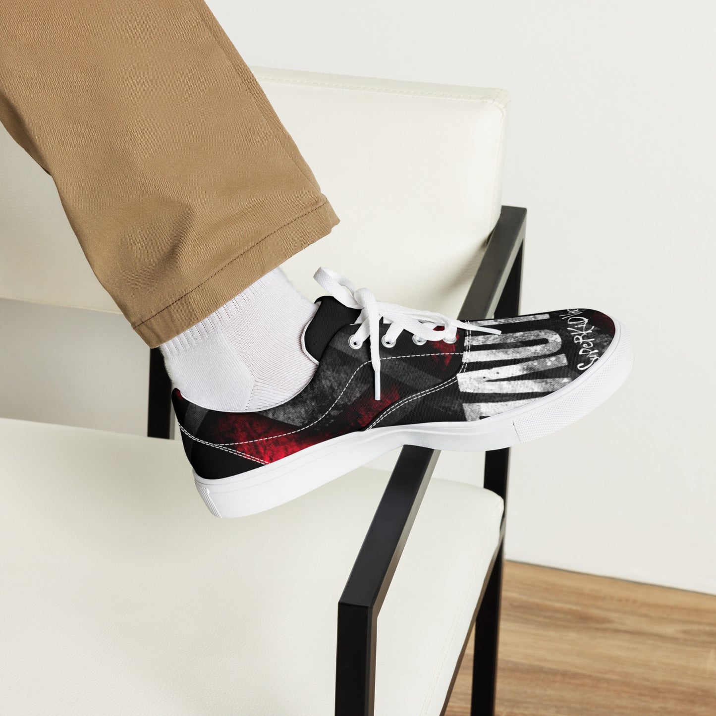 Super No loVE Men’s lace-up canvas shoes