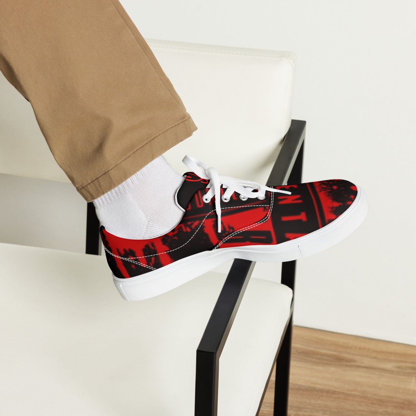 RED LYRIC Men’s lace-up canvas shoes
