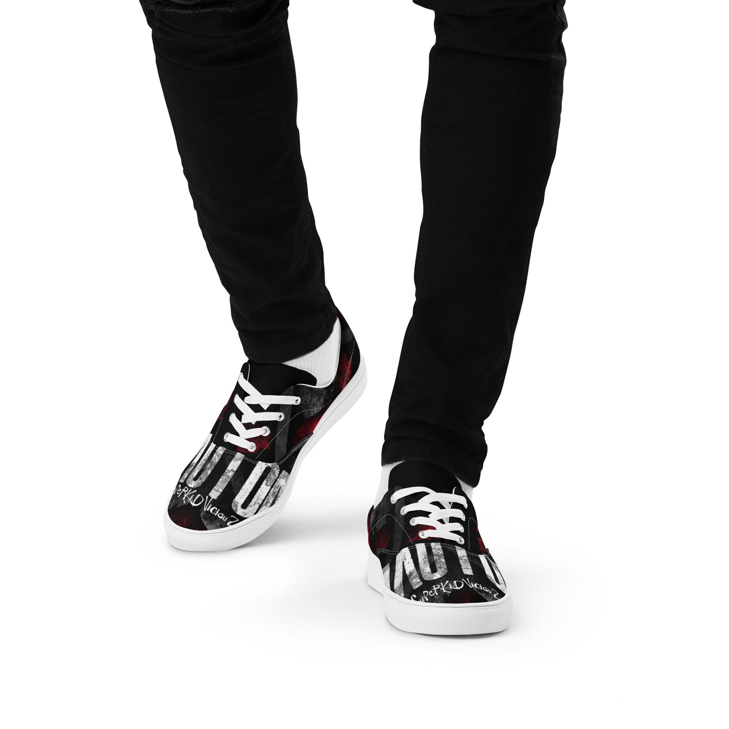 Super No loVE Men’s lace-up canvas shoes