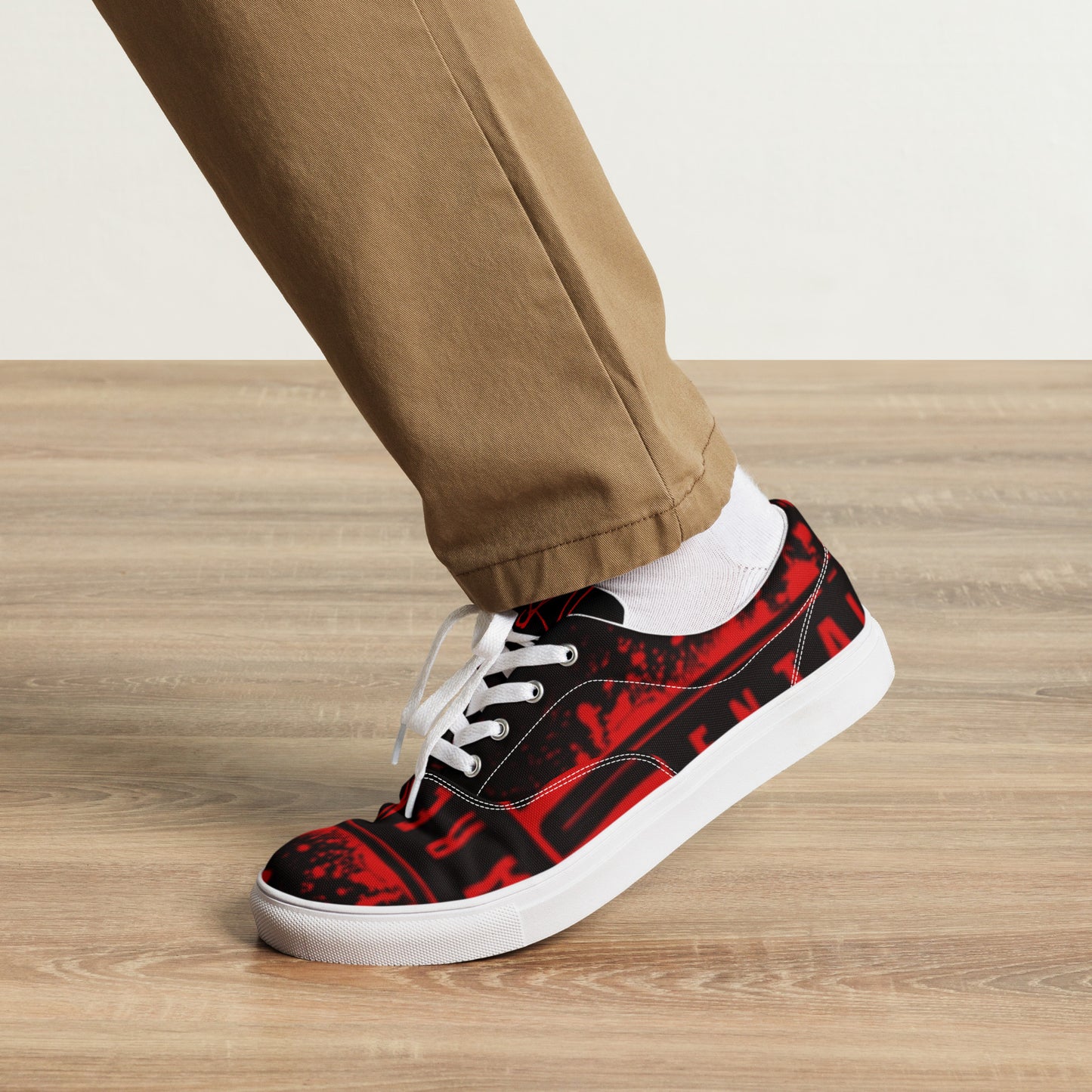 RED LYRIC Men’s lace-up canvas shoes