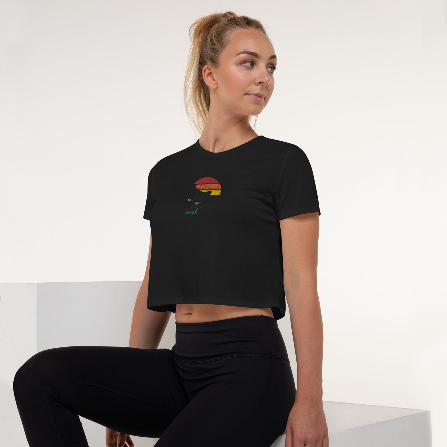 SuPeR cat Crop Tee