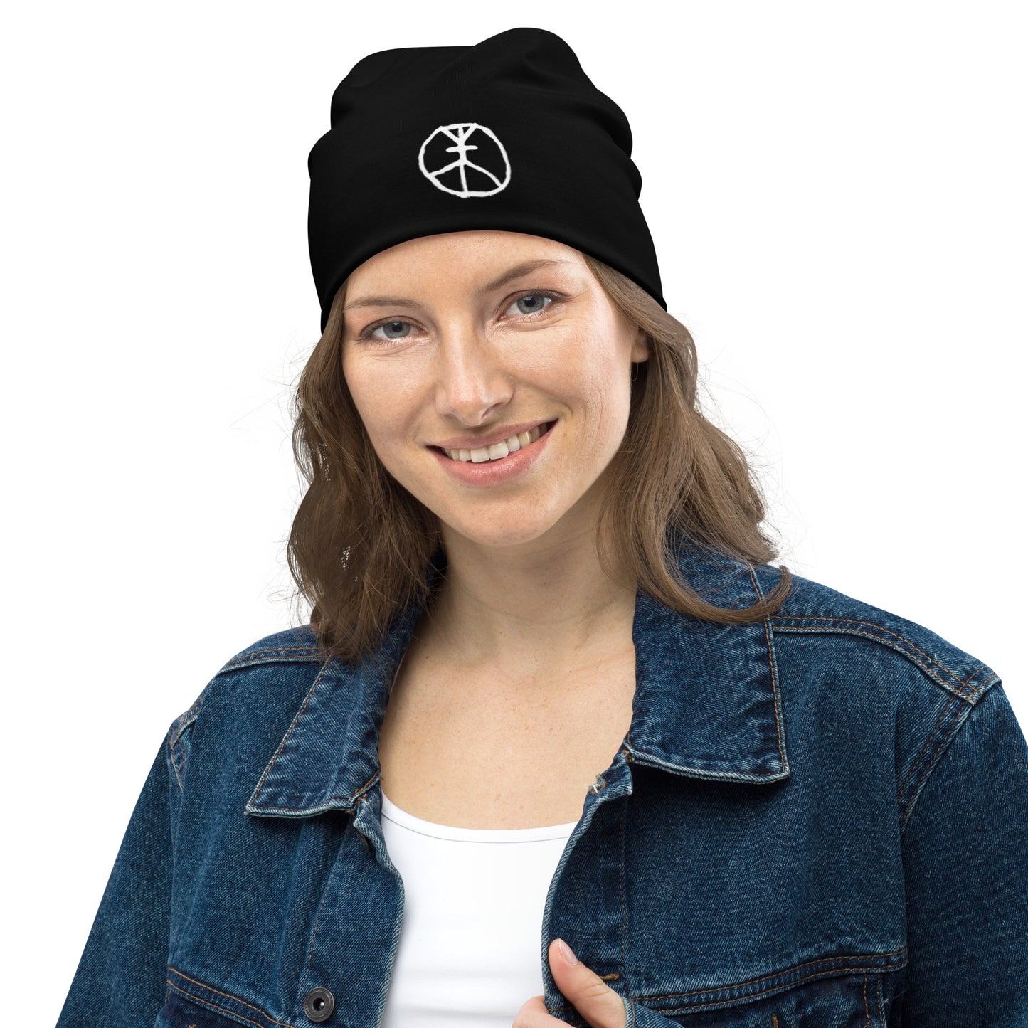 sUPeR Black All-Over Print Beanie