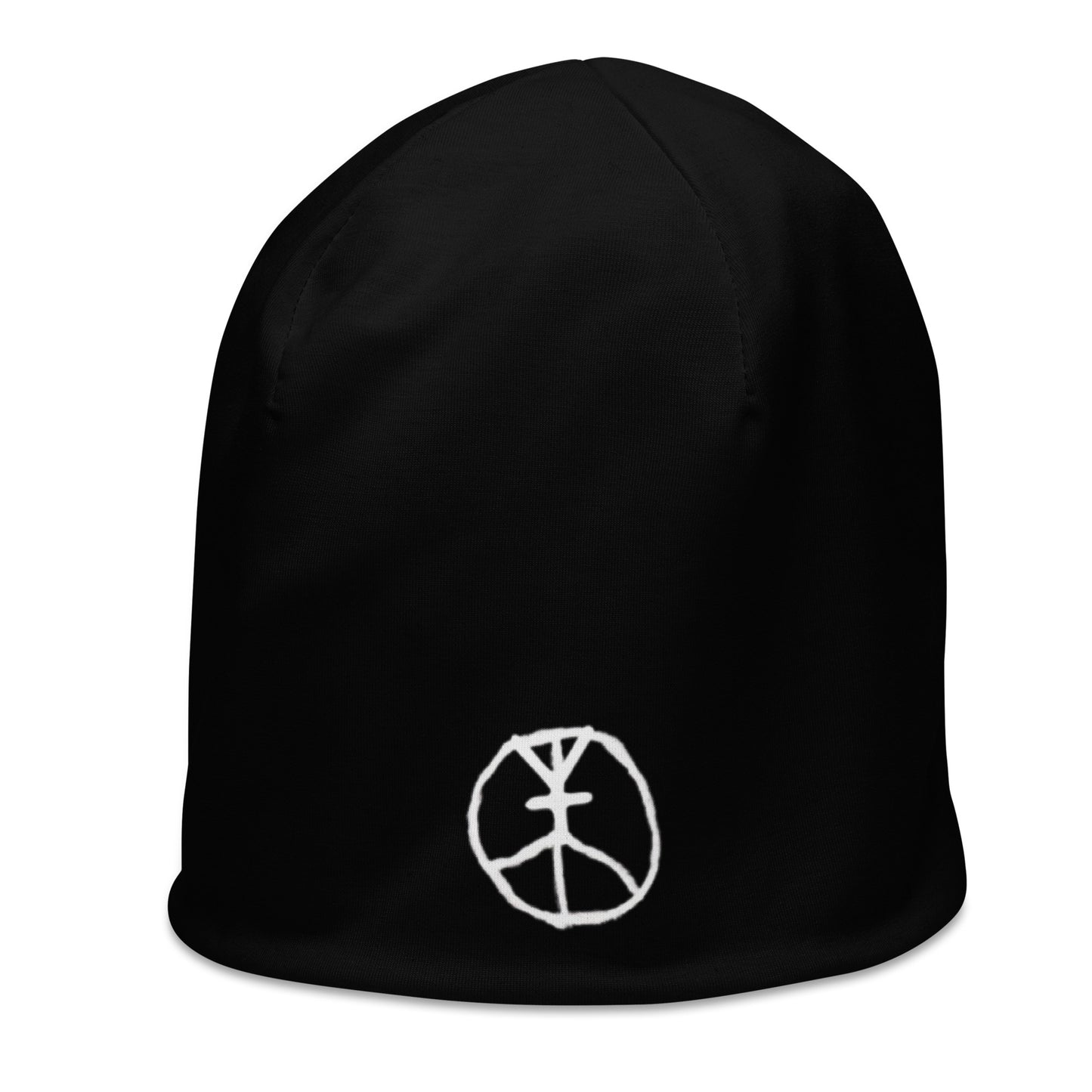 sUPeR Black All-Over Print Beanie