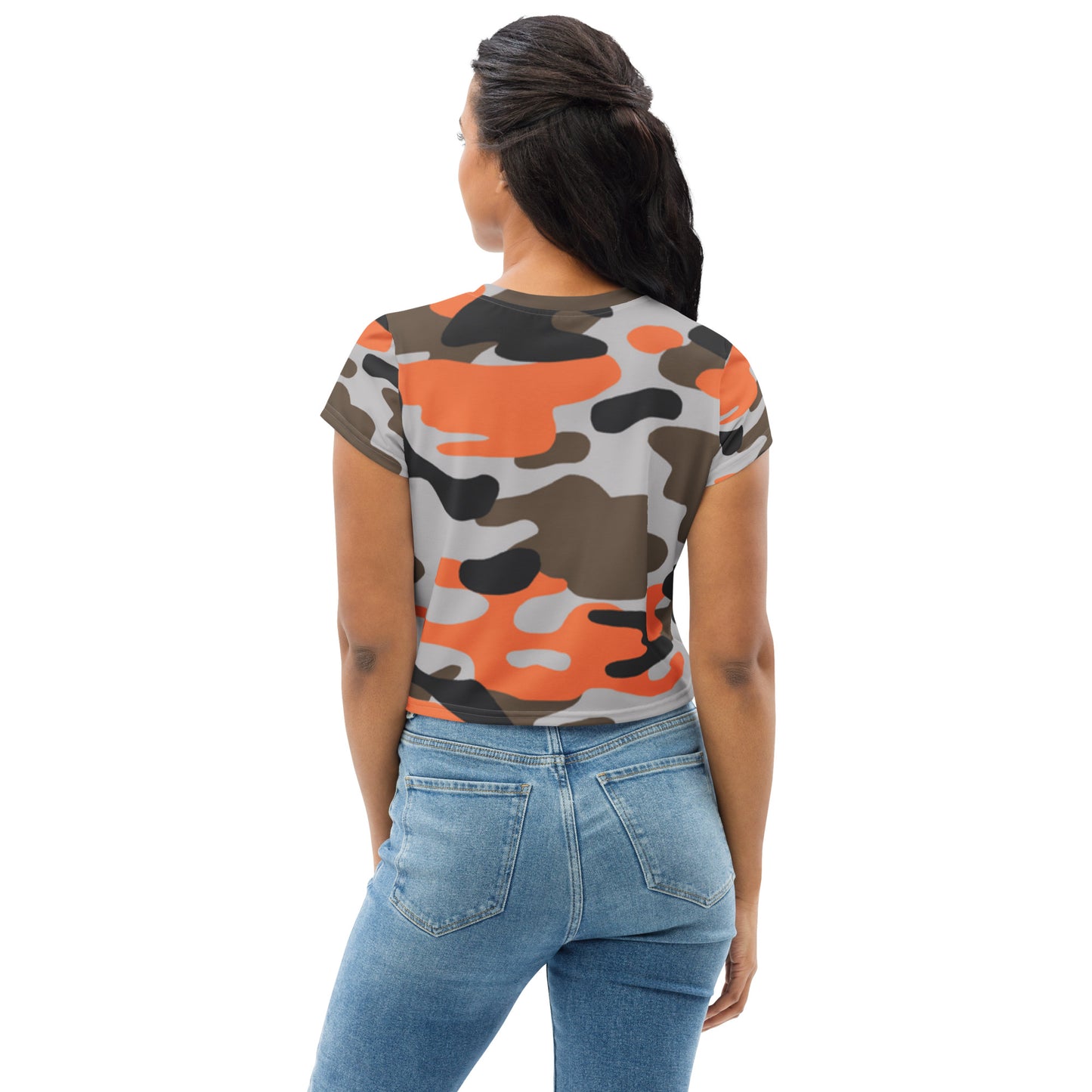 SUPA CAMOUFLAGE All-Over Print Crop Tee