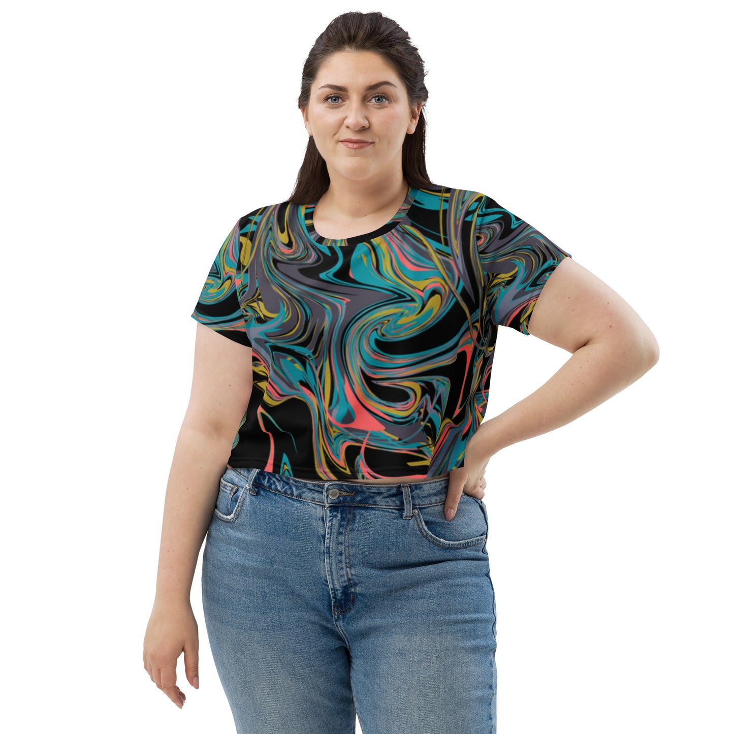 SUPA All-Over Print Crop Tee