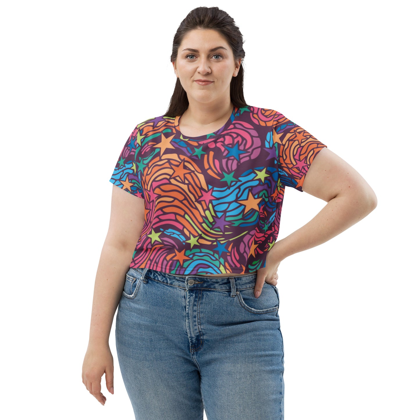 supa All-Over Print Crop Tee