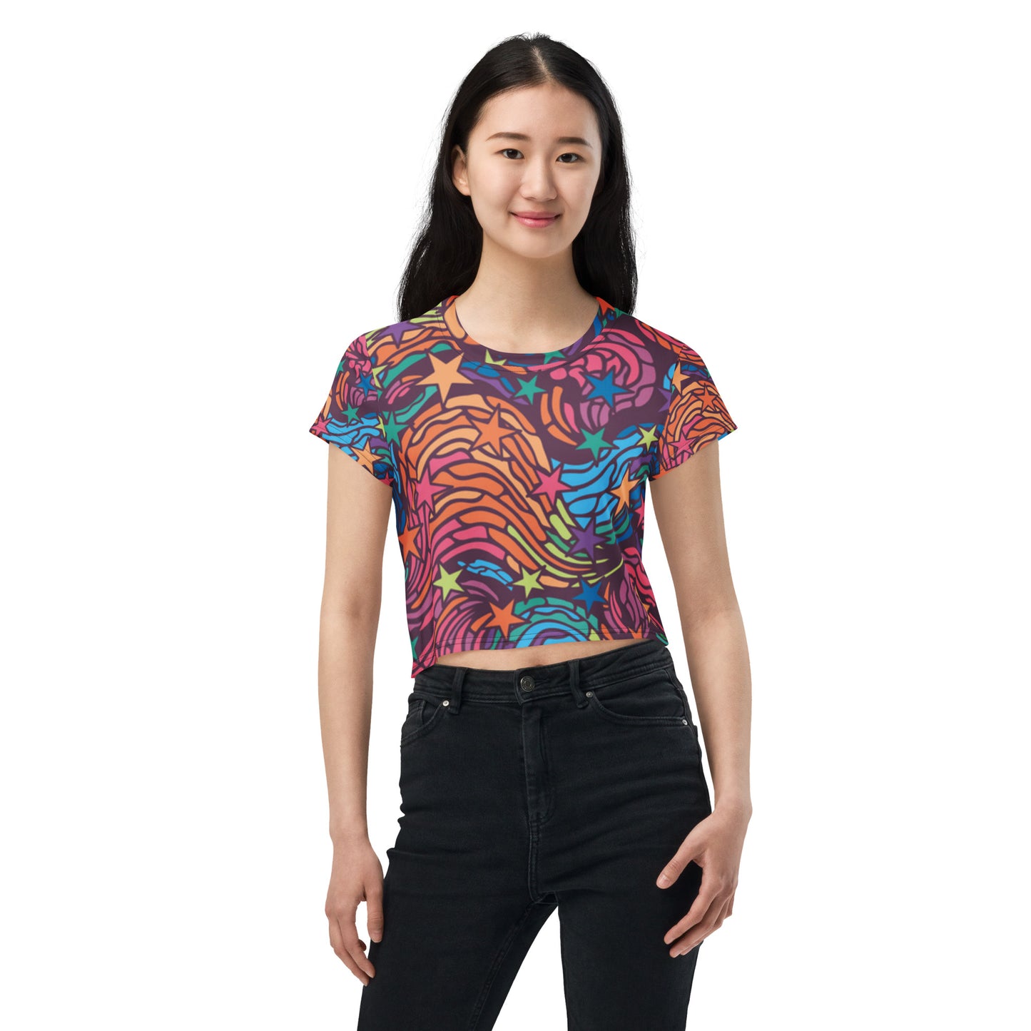 supa All-Over Print Crop Tee