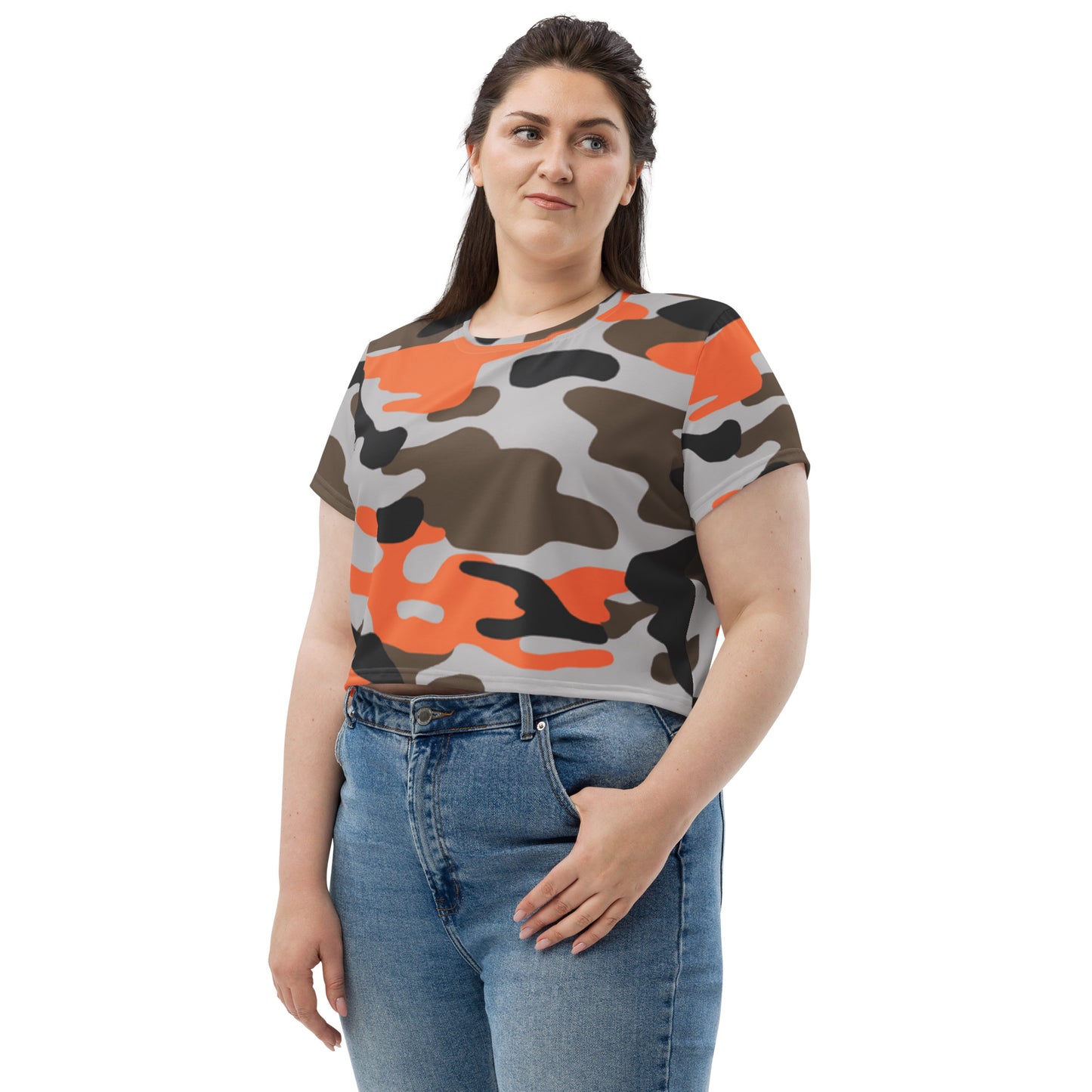 SUPA CAMOUFLAGE All-Over Print Crop Tee