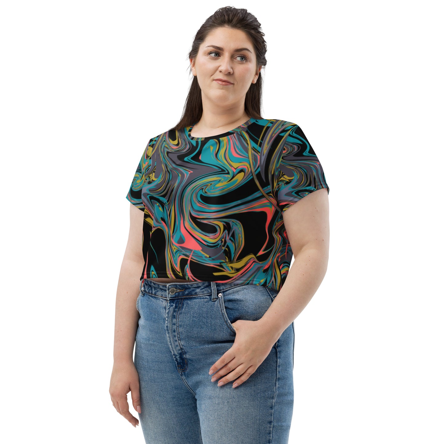 SUPA All-Over Print Crop Tee