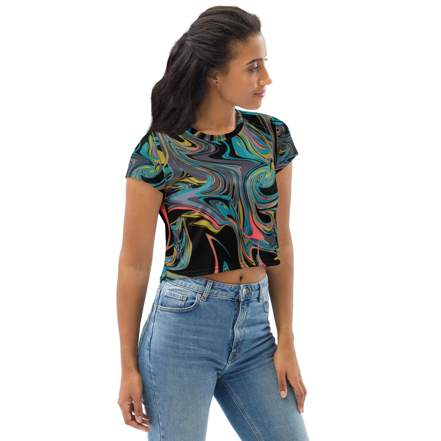 SUPA All-Over Print Crop Tee