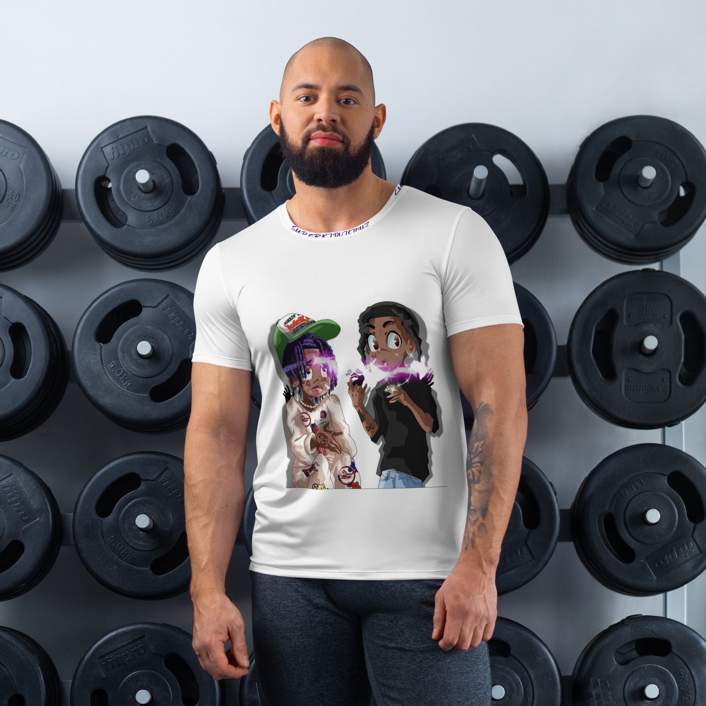 SUPAERKIDVICIOUZ All-Over Print Men's Athletic T-shirt