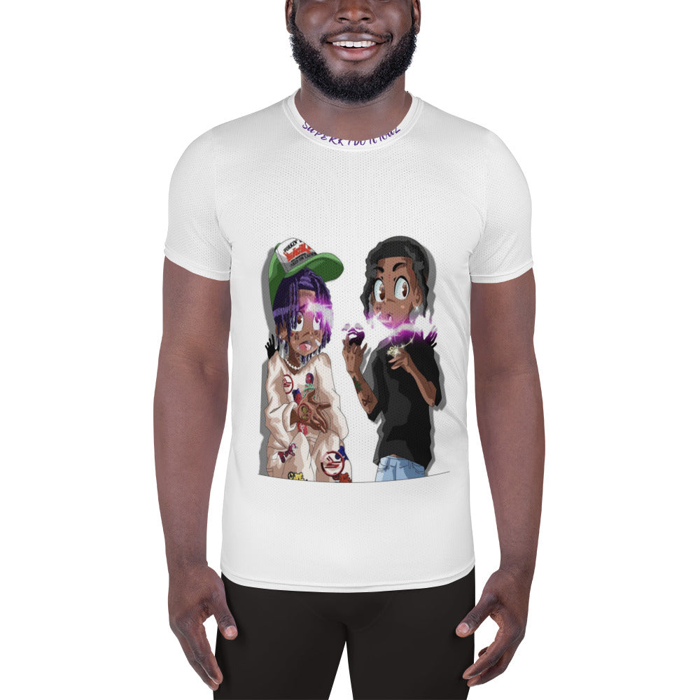 SUPAERKIDVICIOUZ All-Over Print Men's Athletic T-shirt