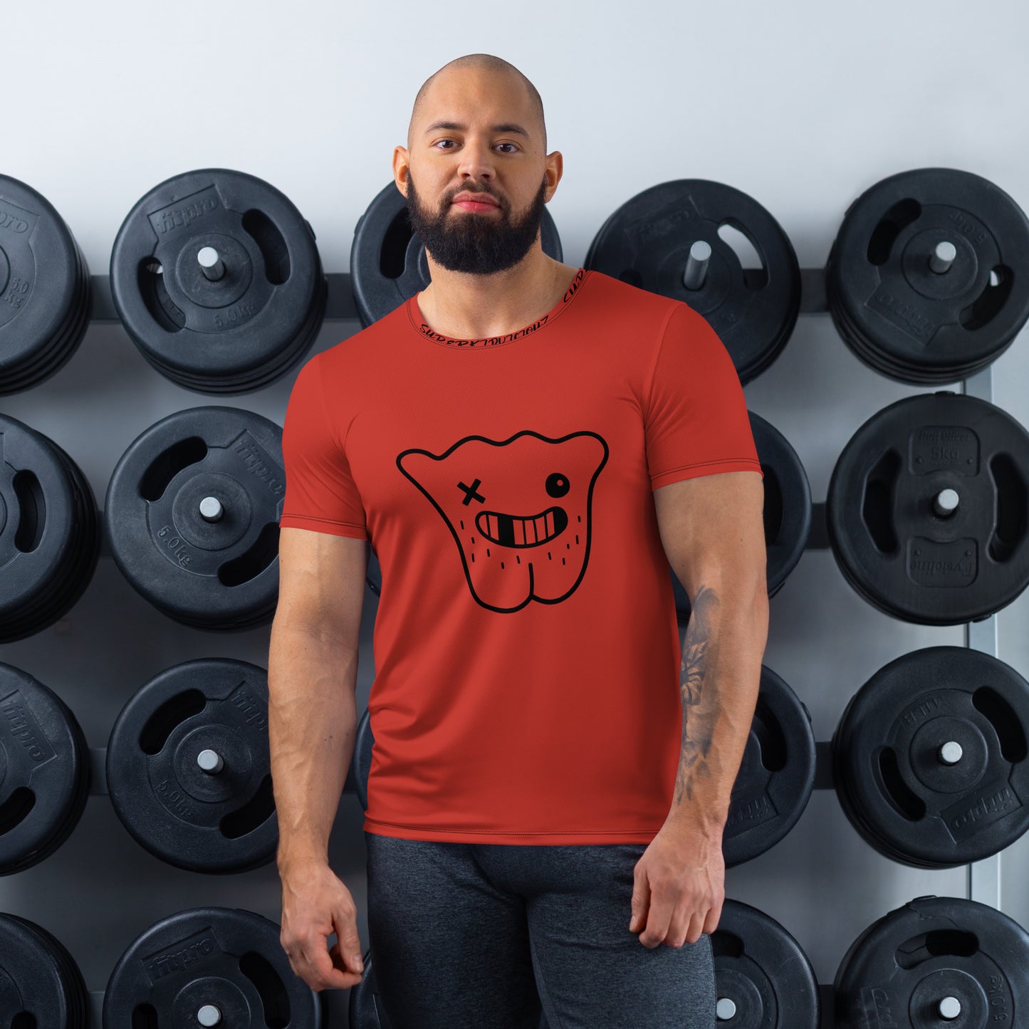 ORANGE All-Over Print Men's Athletic T-shirt