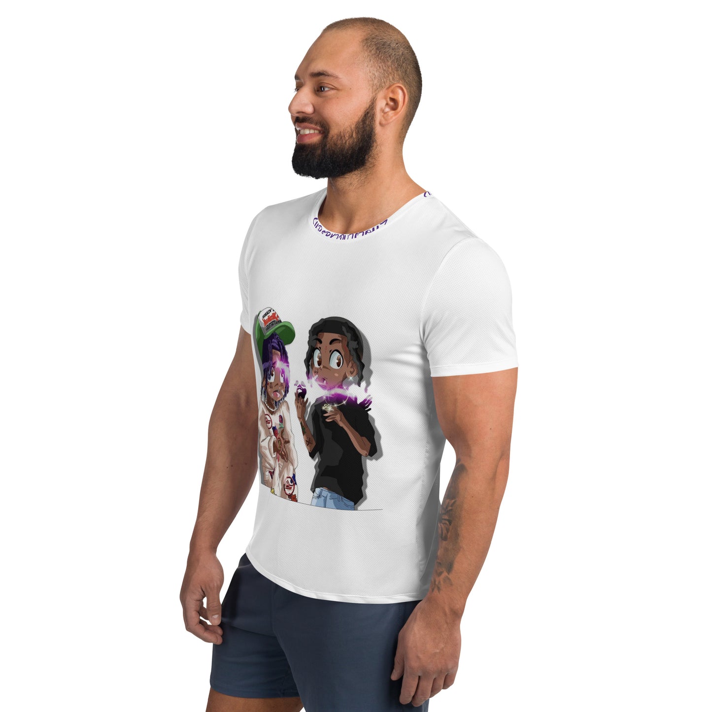 SUPAERKIDVICIOUZ All-Over Print Men's Athletic T-shirt