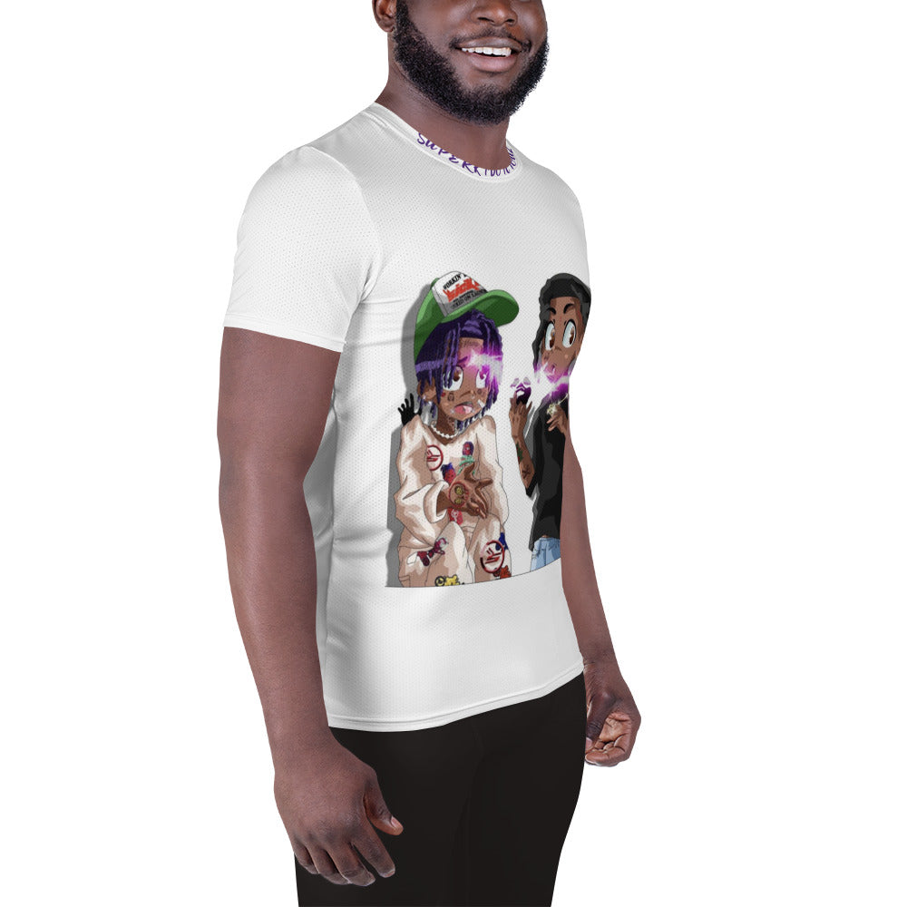 SUPAERKIDVICIOUZ All-Over Print Men's Athletic T-shirt