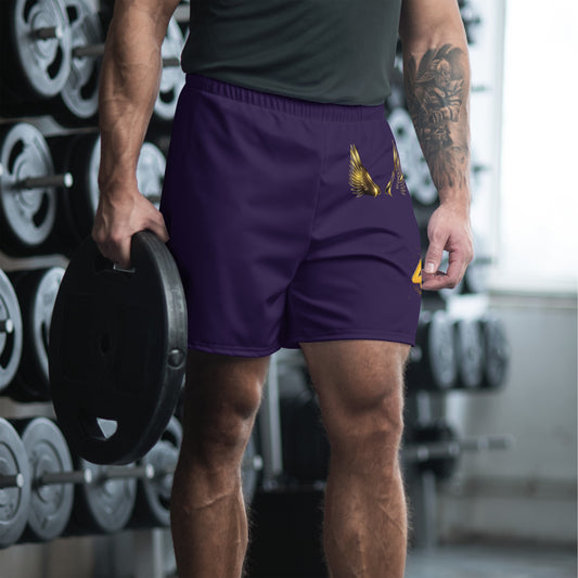 supa purple and gold Israelites Men's Recycled Athletic Shorts