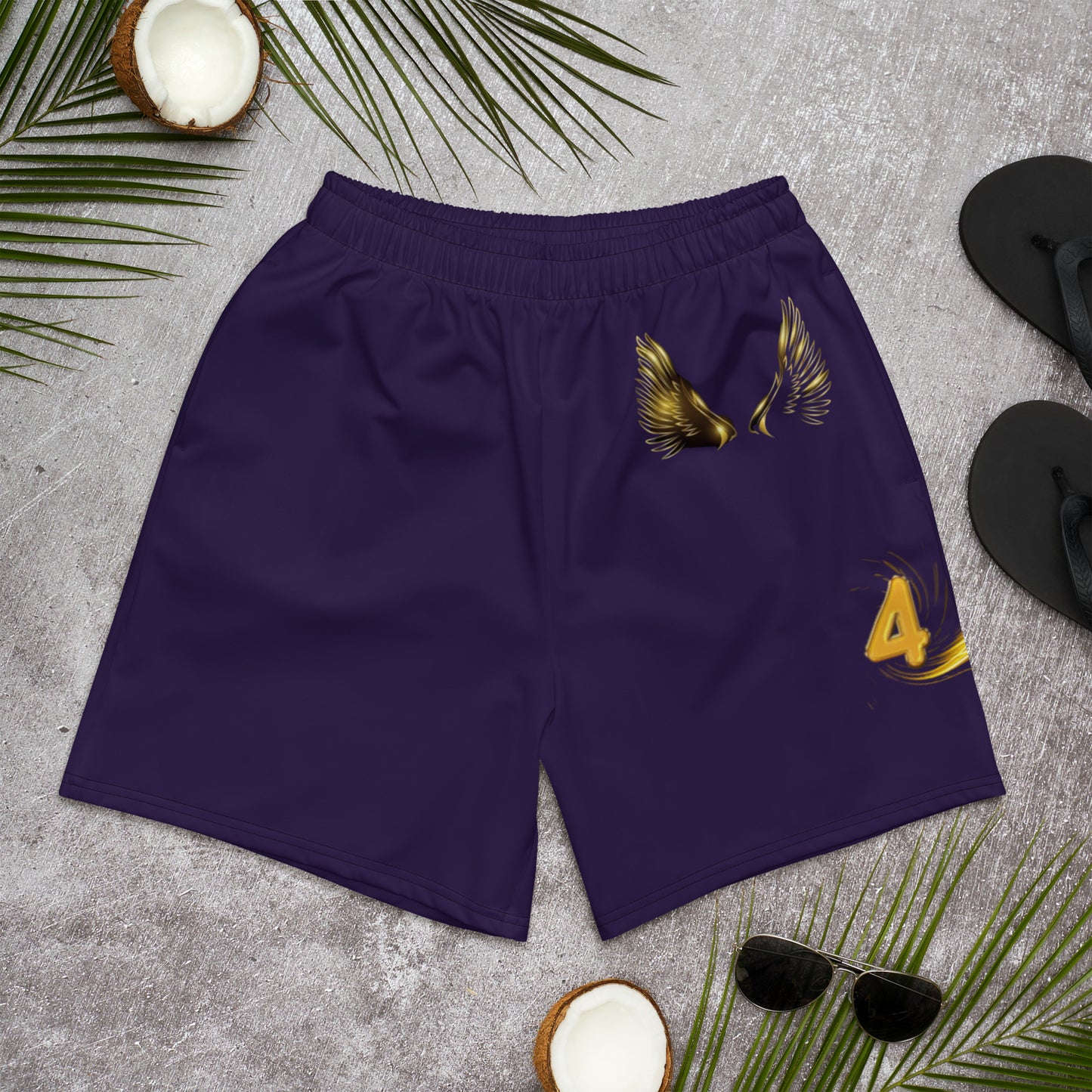supa purple and gold Israelites Men's Recycled Athletic Shorts