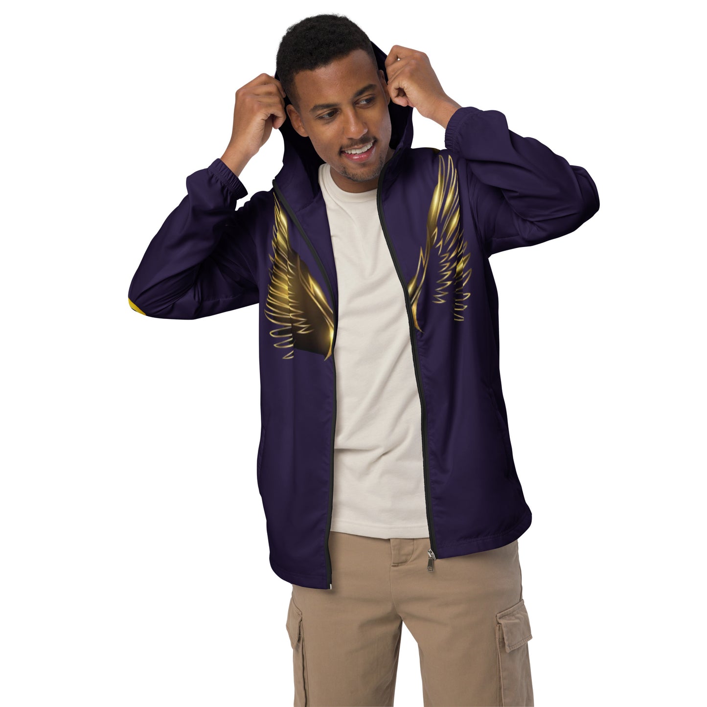 supa purple and gold Israelite Men’s windbreaker