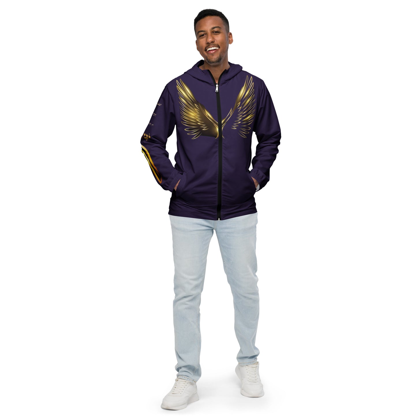 supa purple and gold Israelite Men’s windbreaker