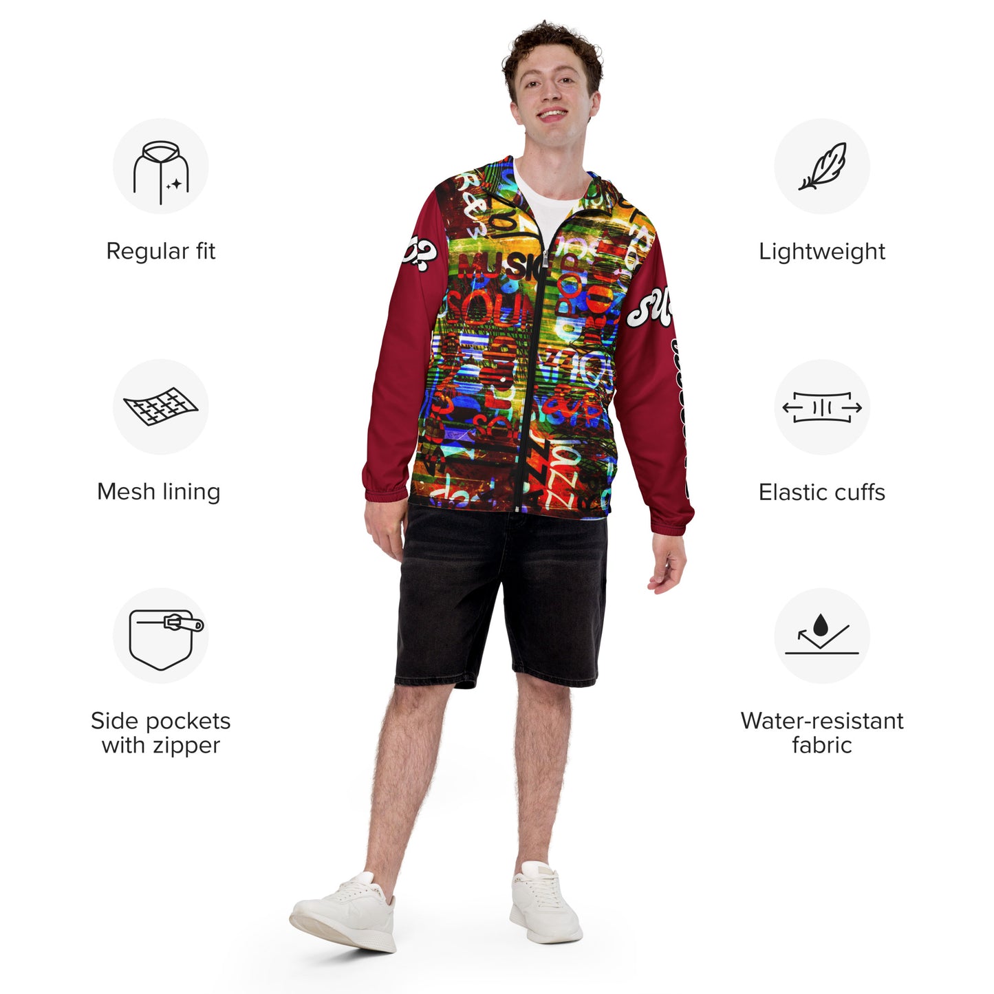 SUPA RED Men’s windbreaker
