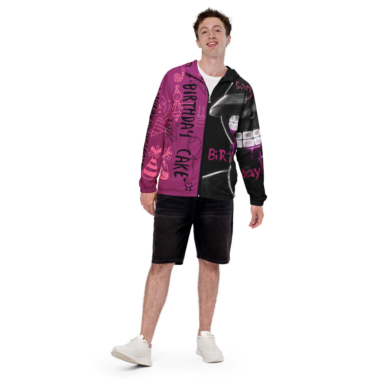 SuPeRKiDViCiouZ BIRTHDAY CAKE Men’s windbreaker