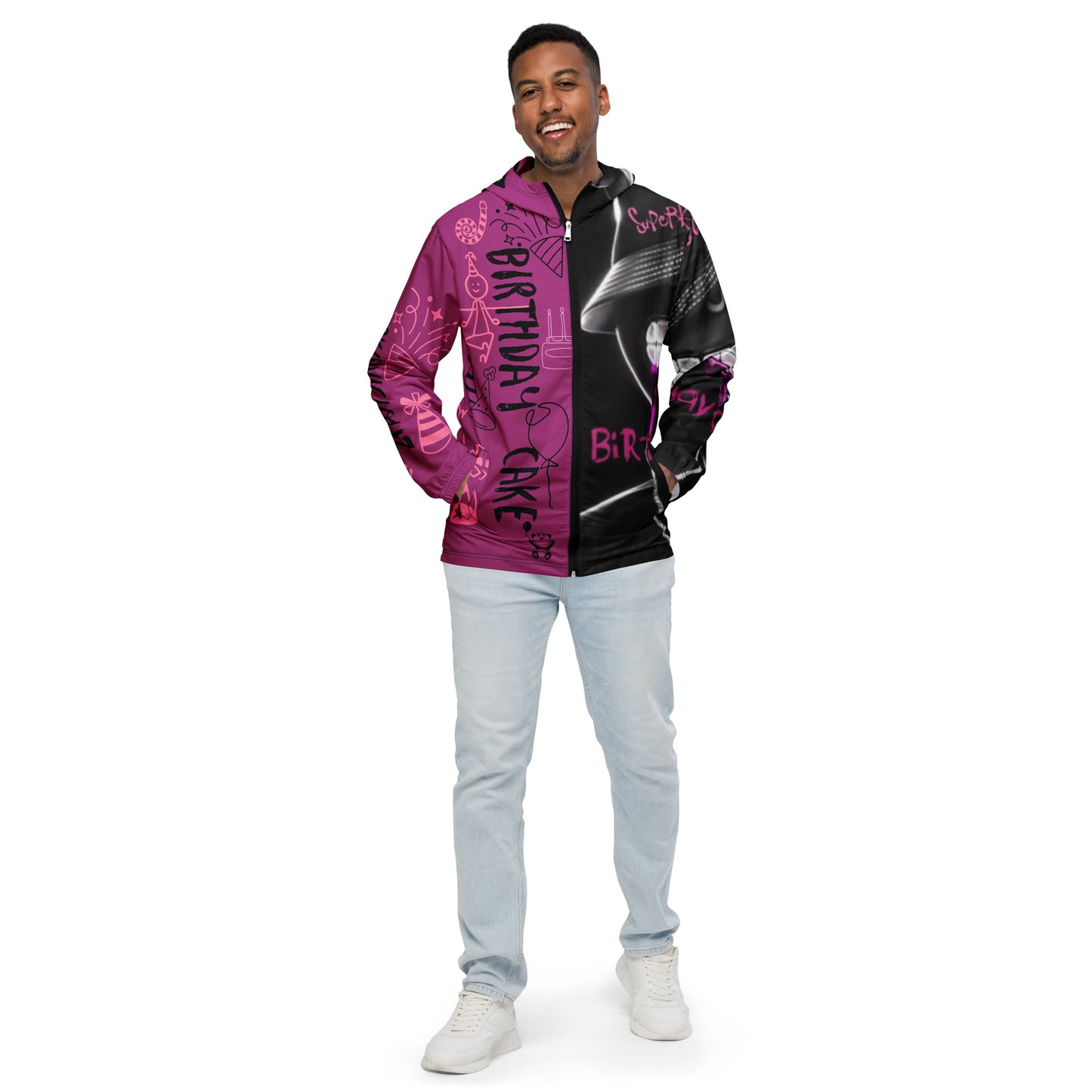 SuPeRKiDViCiouZ BIRTHDAY CAKE Men’s windbreaker