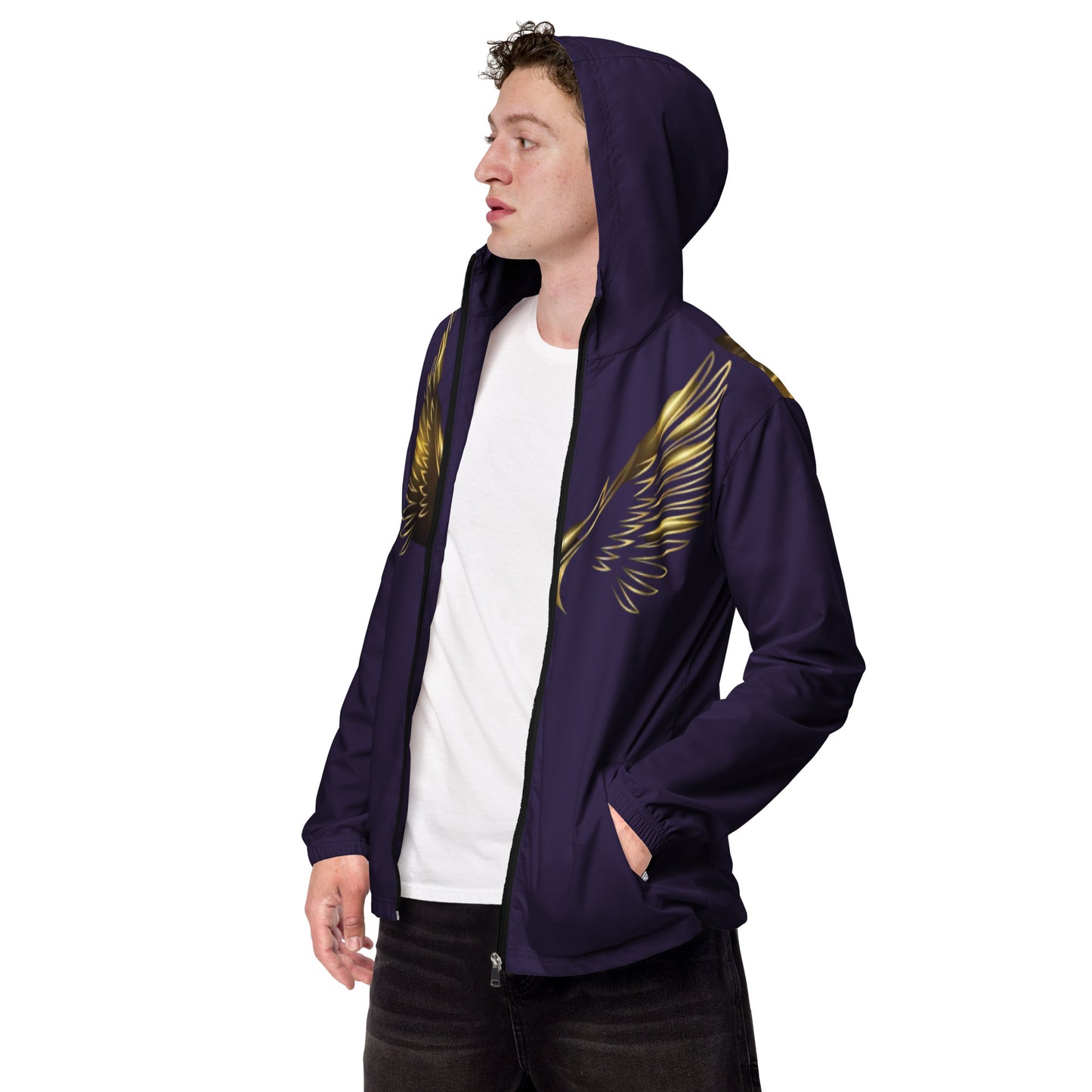 supa purple and gold Israelite Men’s windbreaker
