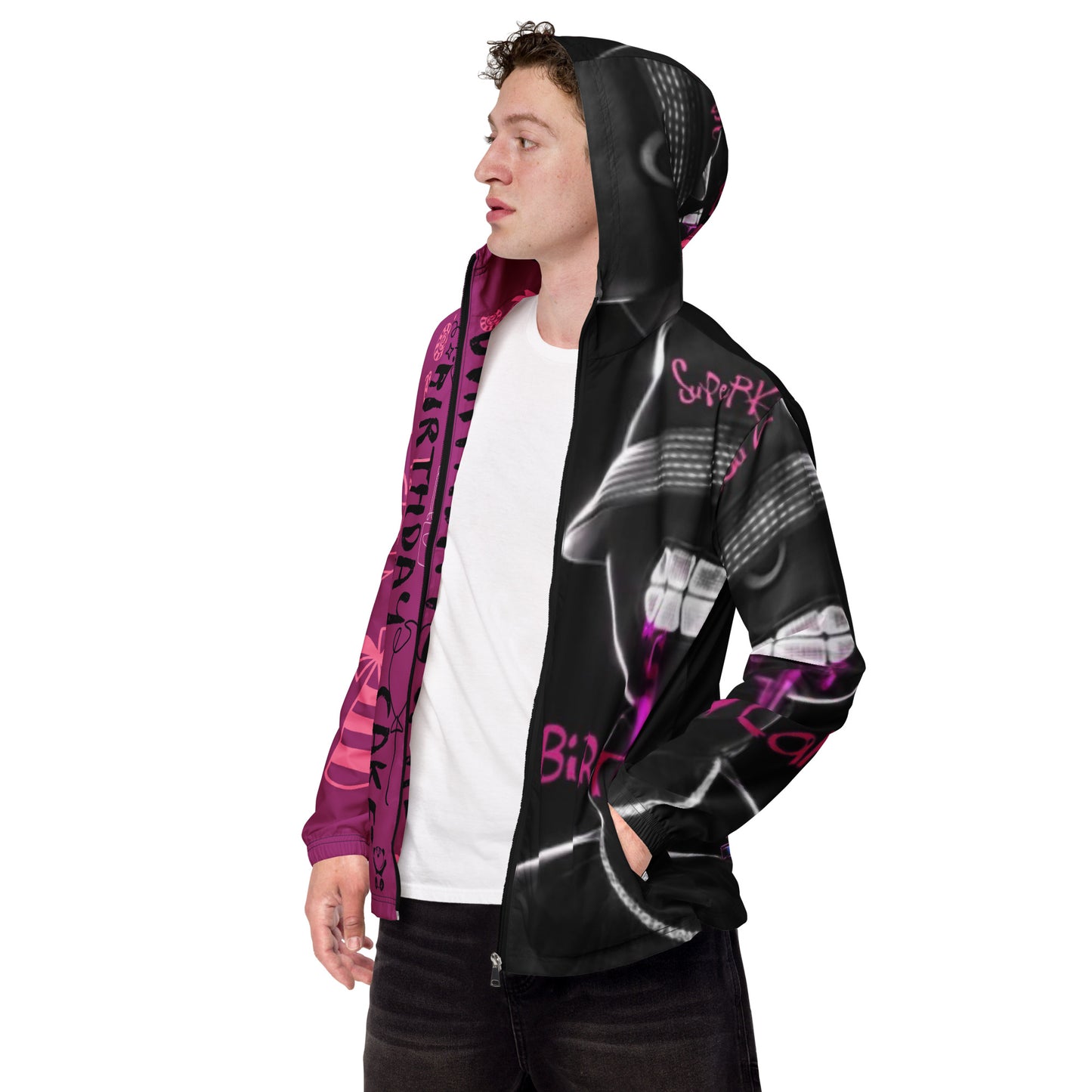 SuPeRKiDViCiouZ BIRTHDAY CAKE Men’s windbreaker