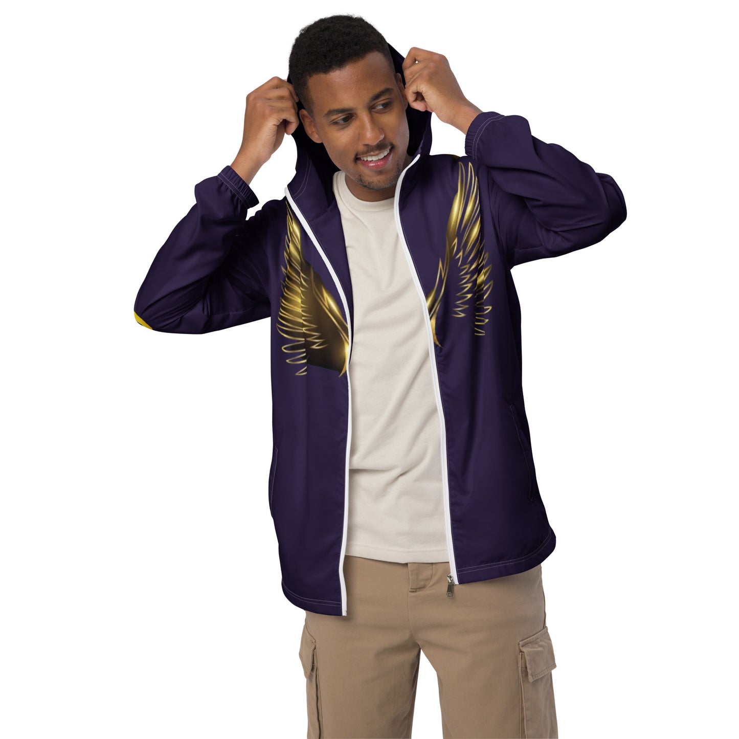 supa purple and gold Israelite Men’s windbreaker