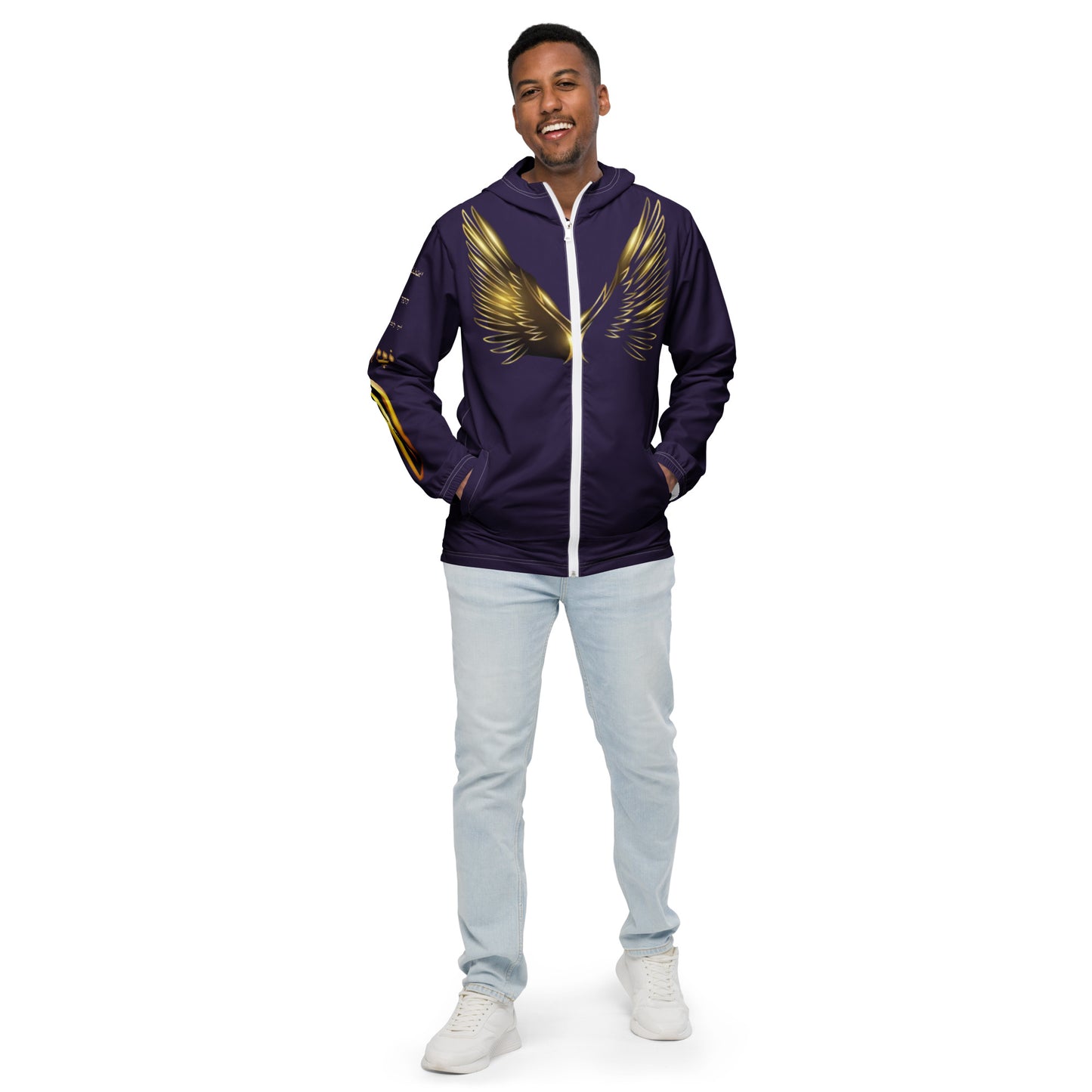 supa purple and gold Israelite Men’s windbreaker