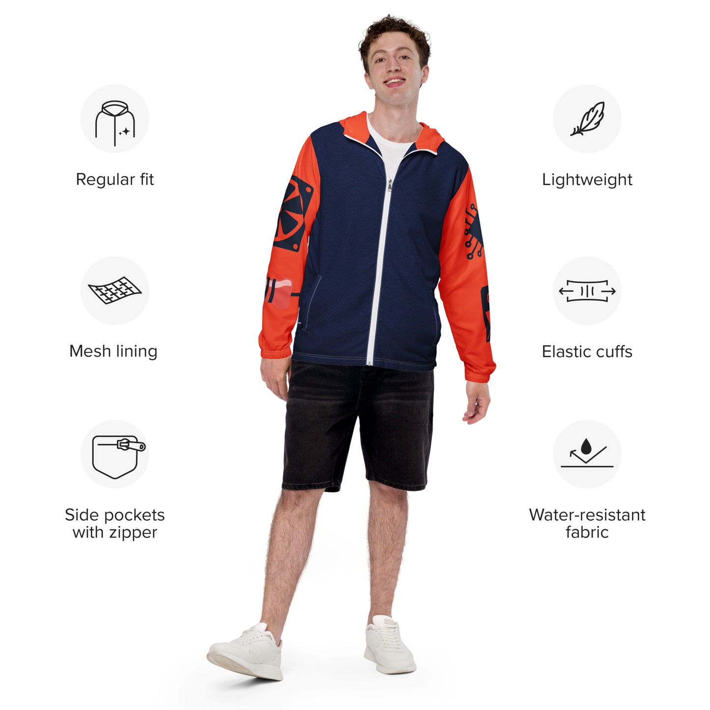 SUPA ORANGE Men’s windbreaker