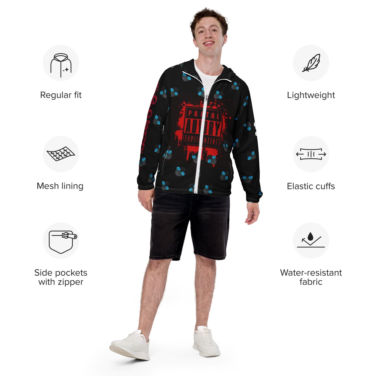 SuPeR Red lyriC Men’s windbreaker