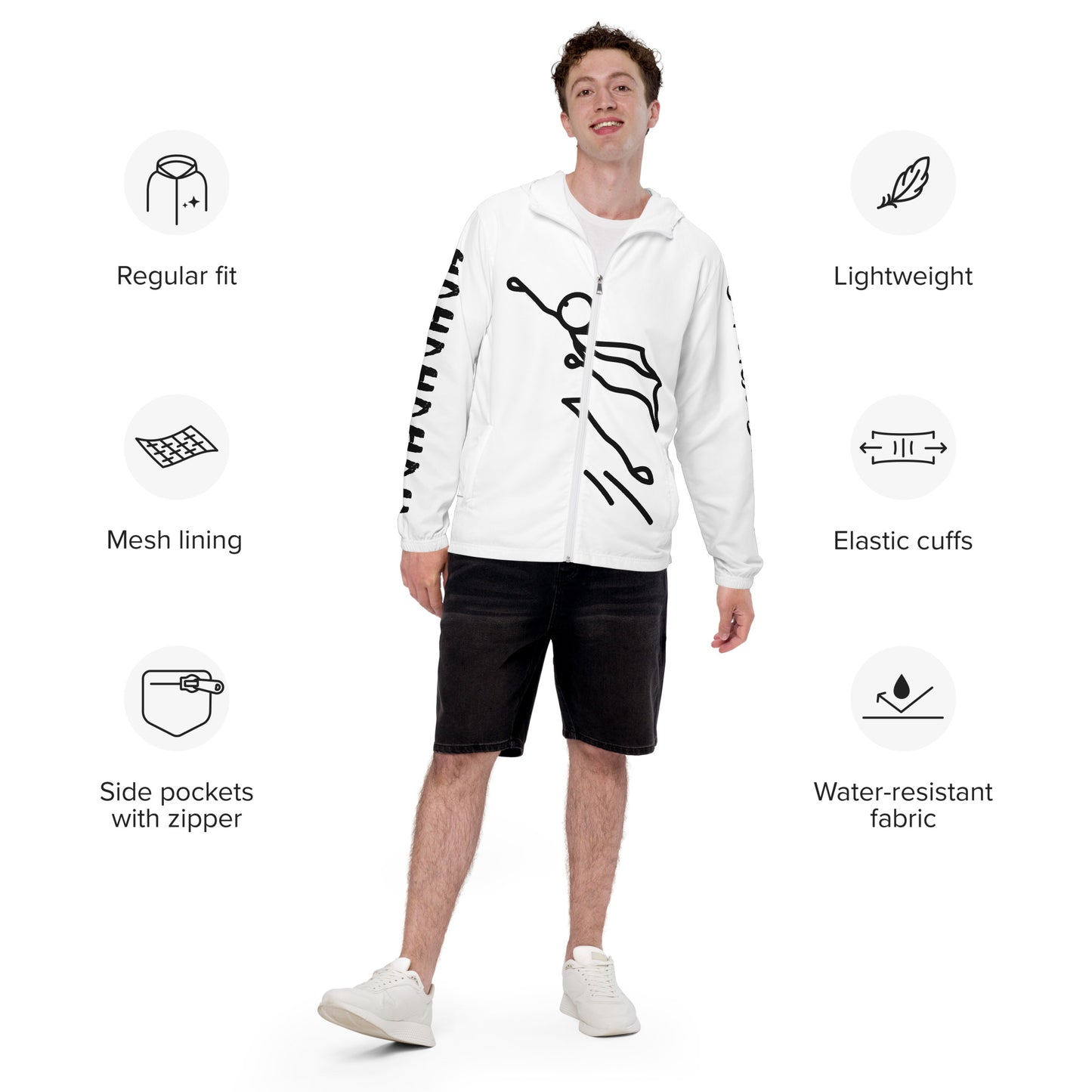 SupEr ahahaha stick Men’s windbreaker