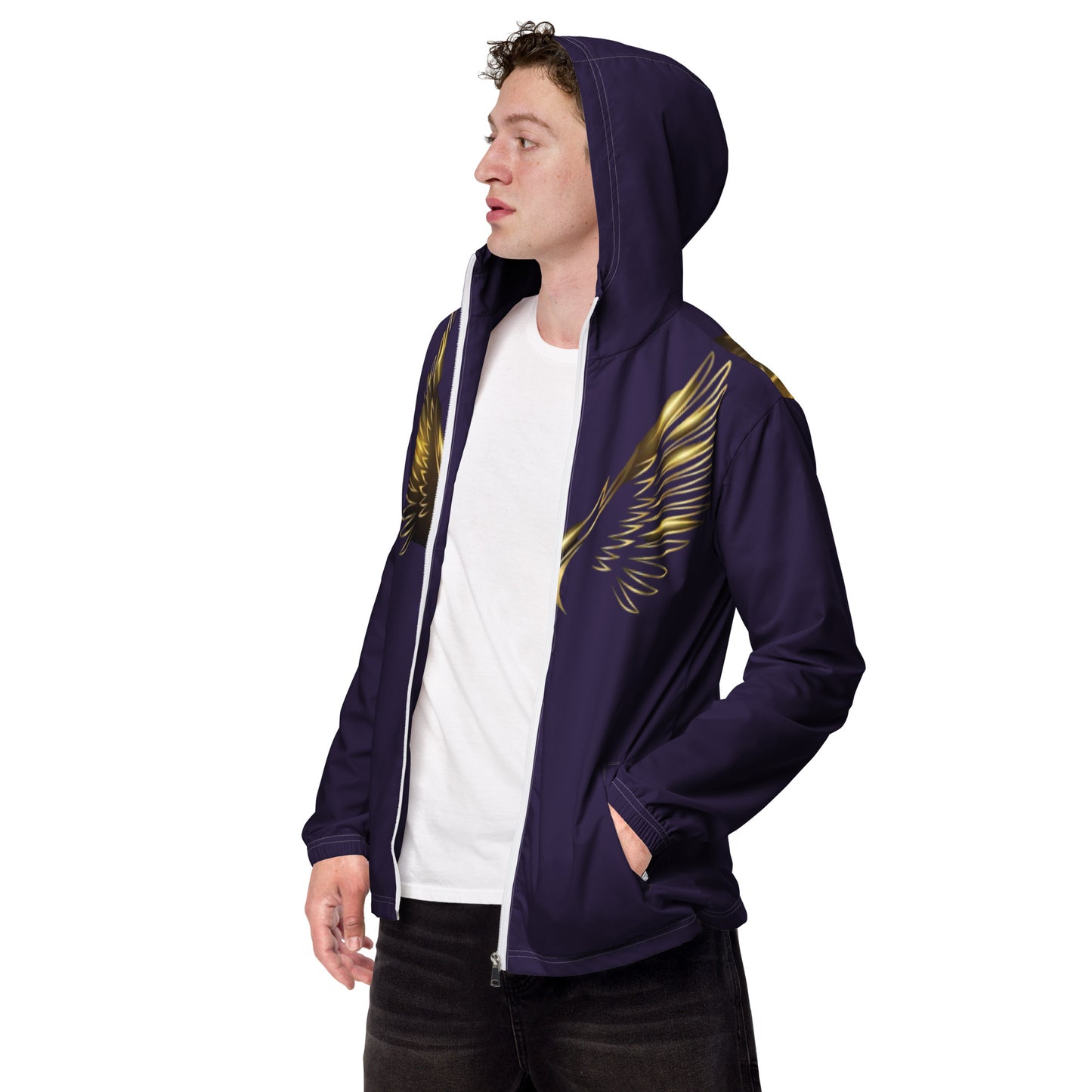 supa purple and gold Israelite Men’s windbreaker