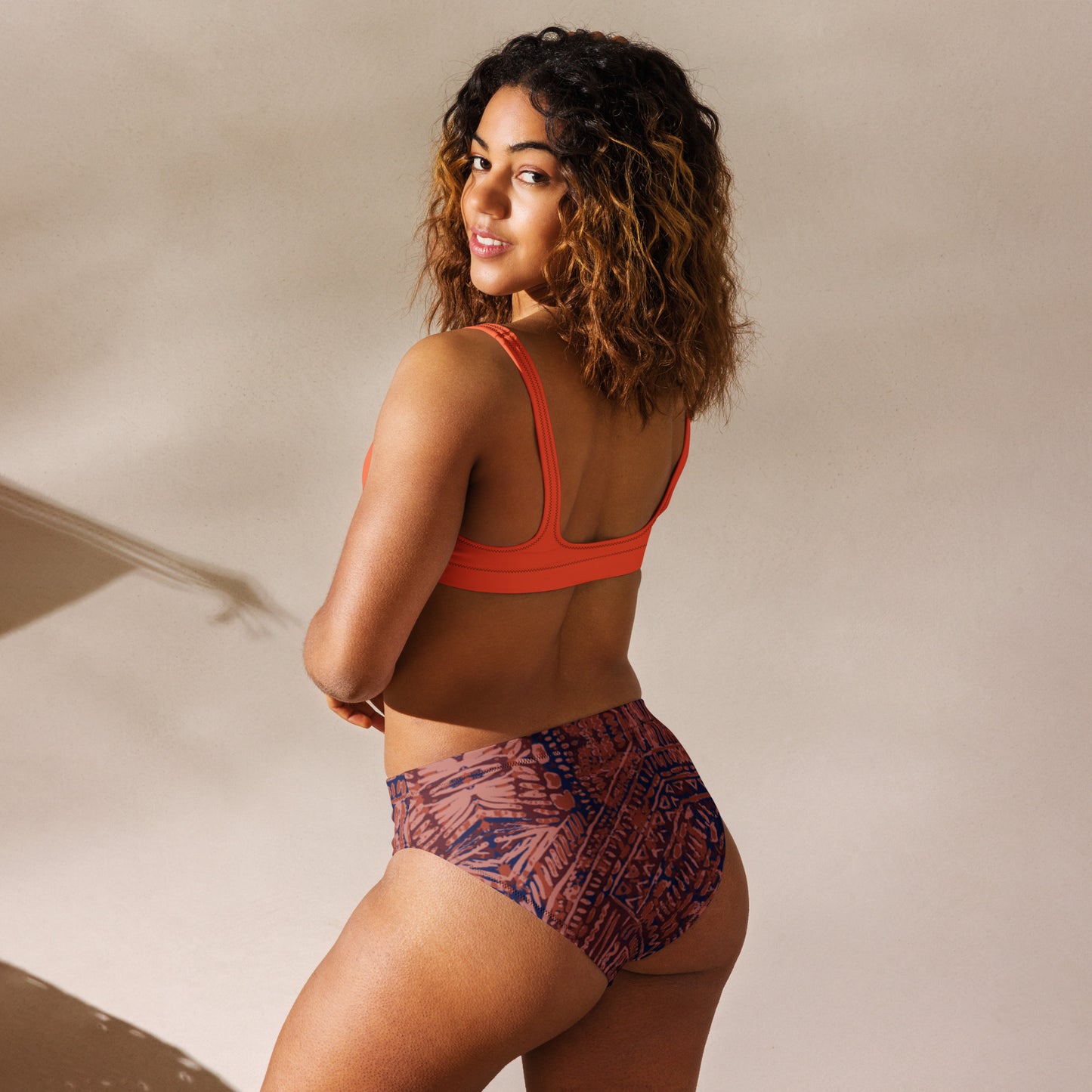 SUPA ORANGE Recycled high-waisted bikini
