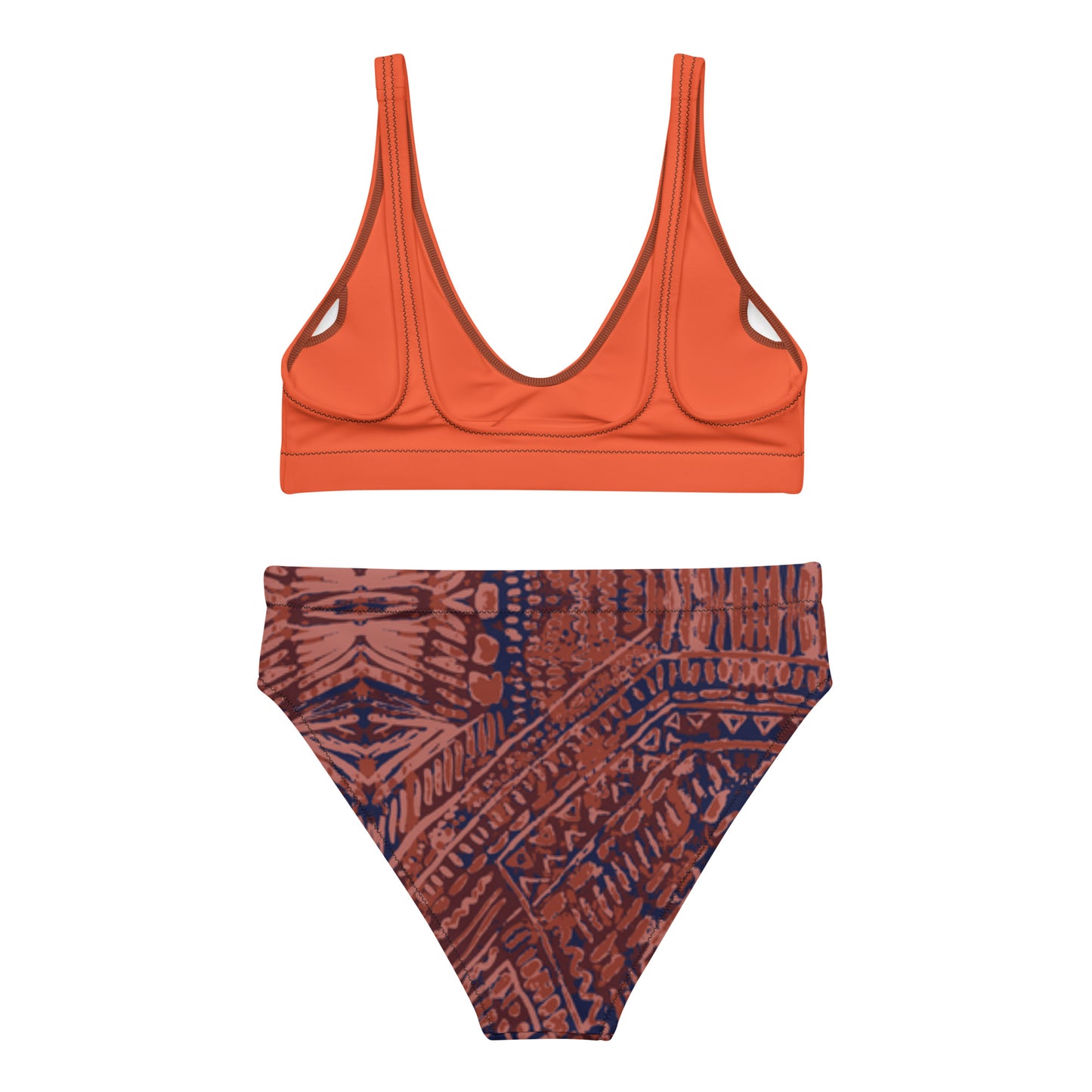 SUPA ORANGE Recycled high-waisted bikini