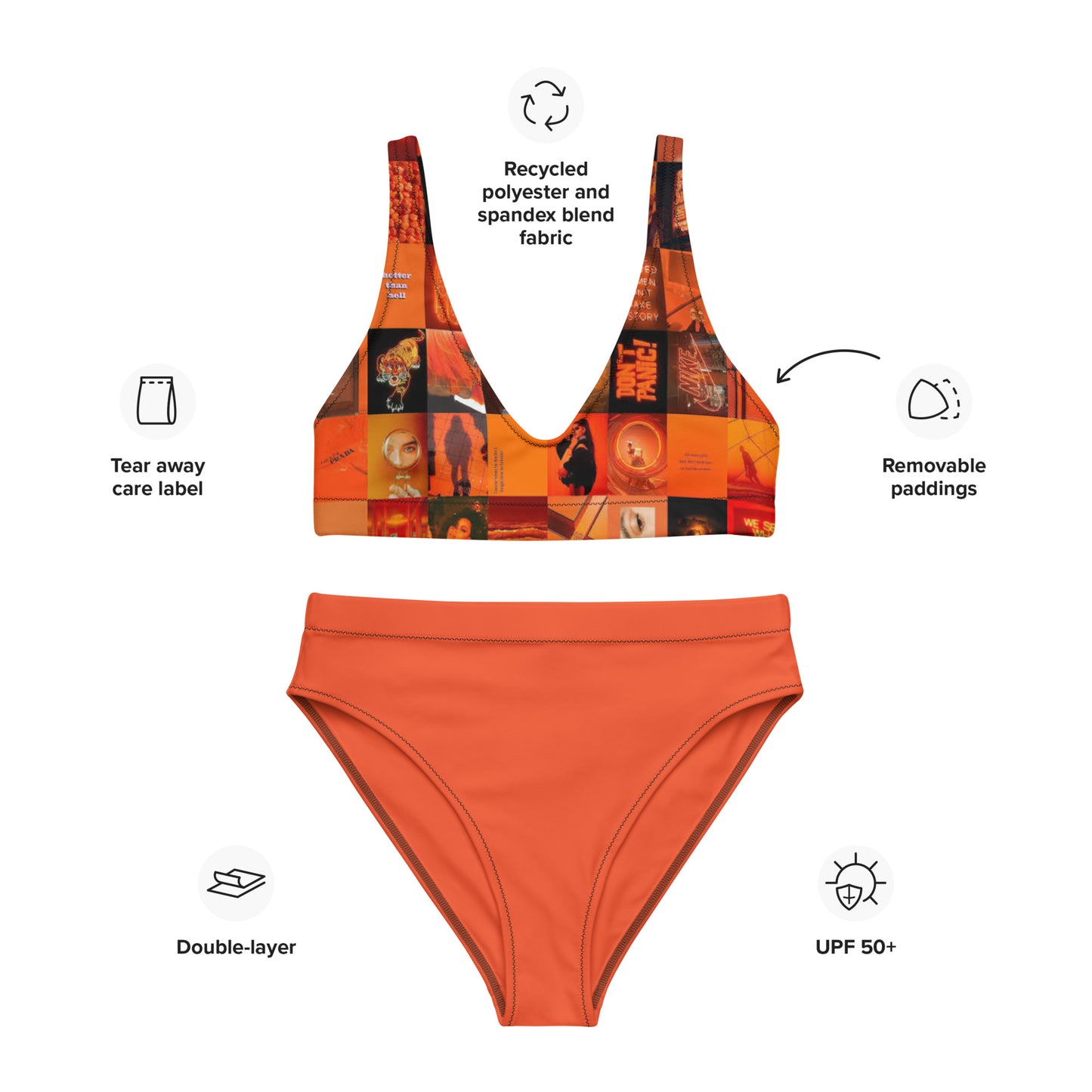 SUPA Recycled high-waisted bikini
