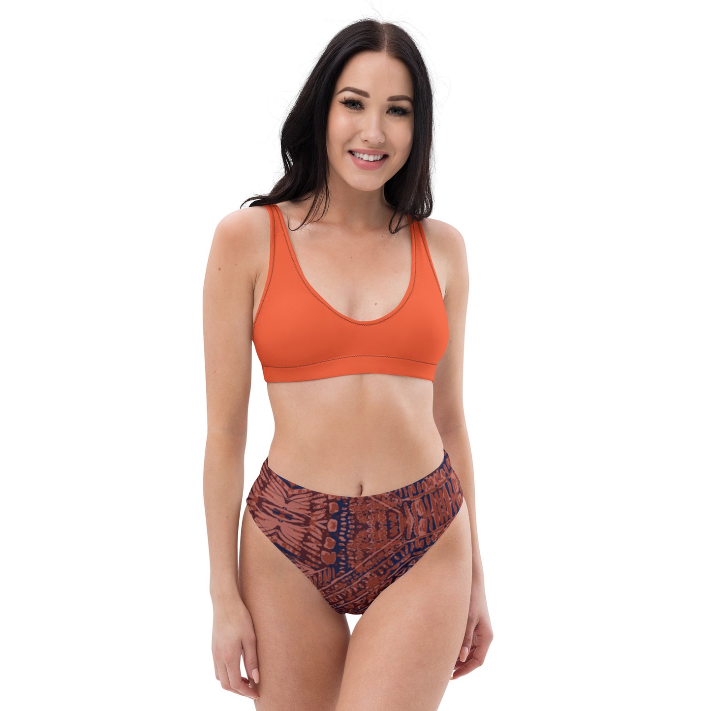 SUPA ORANGE Recycled high-waisted bikini