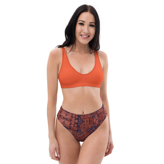 SUPA ORANGE Recycled high-waisted bikini