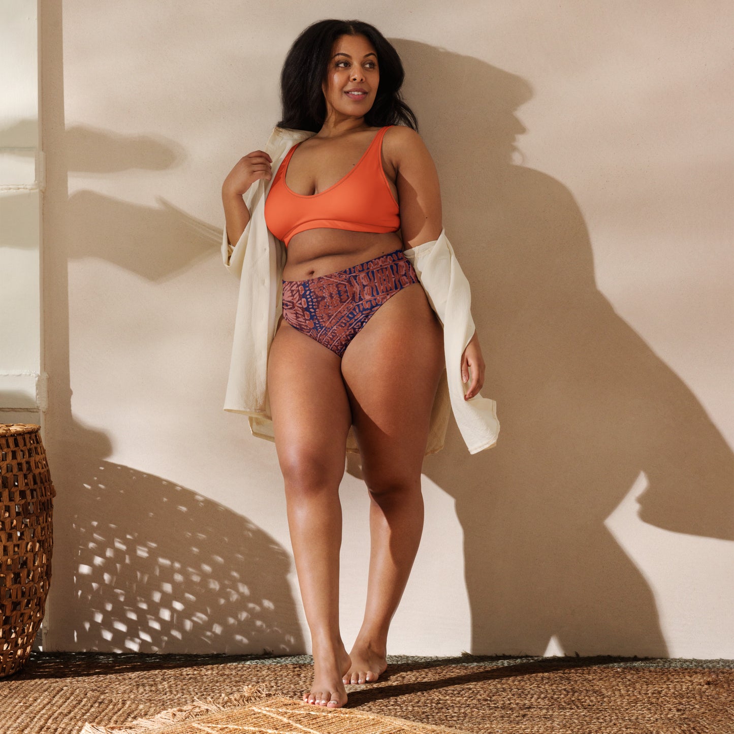 SUPA ORANGE Recycled high-waisted bikini