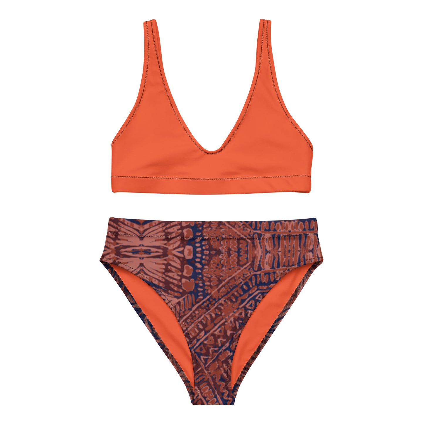 SUPA ORANGE Recycled high-waisted bikini