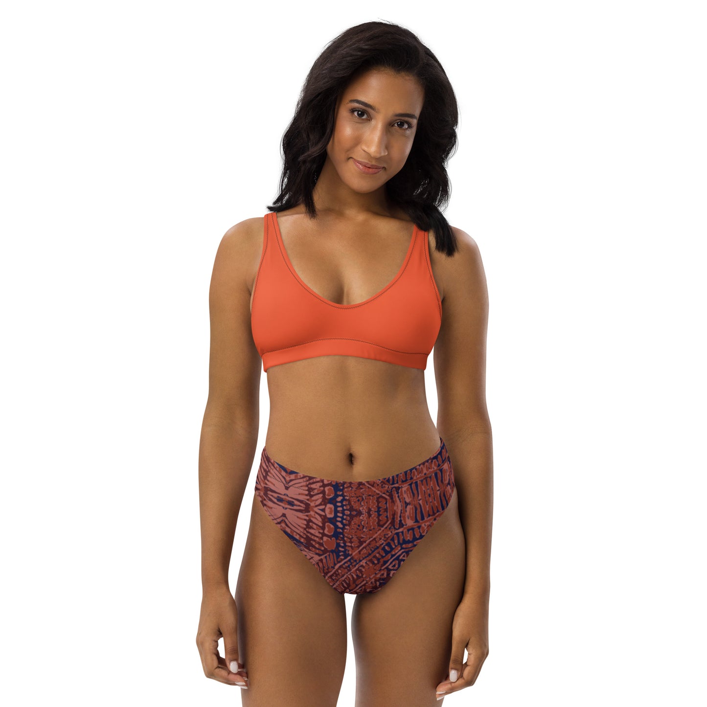 SUPA ORANGE Recycled high-waisted bikini
