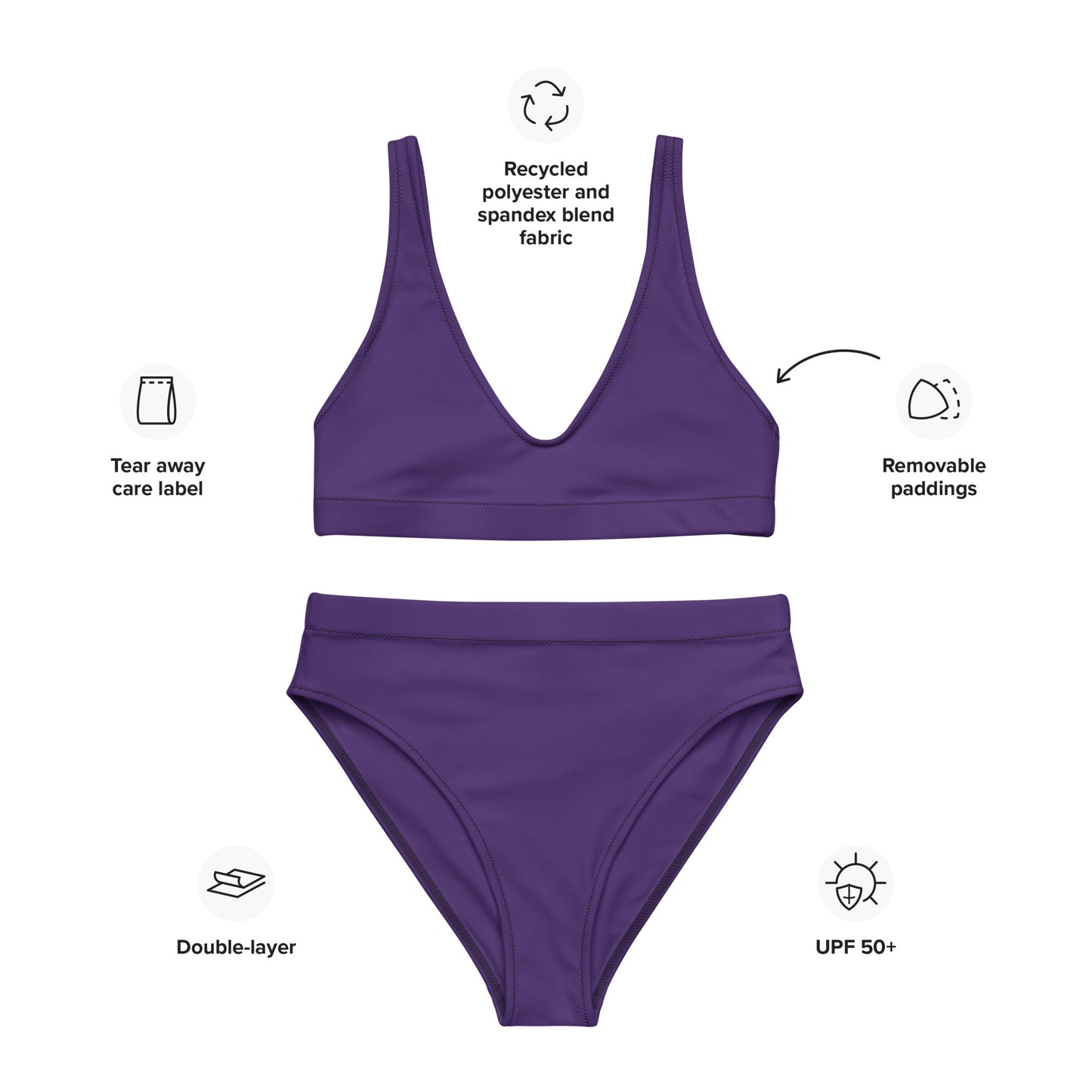 SUPA Recycled high-waisted bikini