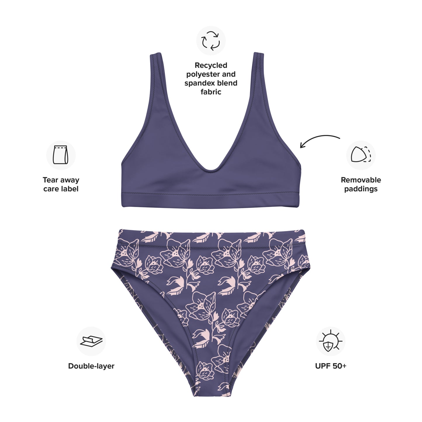 SUPA Recycled high-waisted bikini