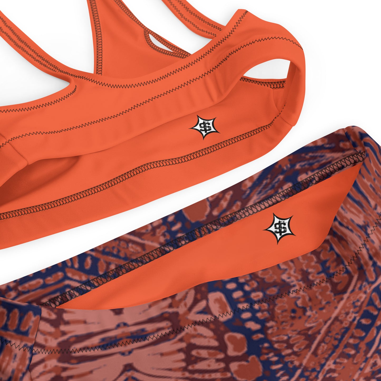 SUPA ORANGE Recycled high-waisted bikini