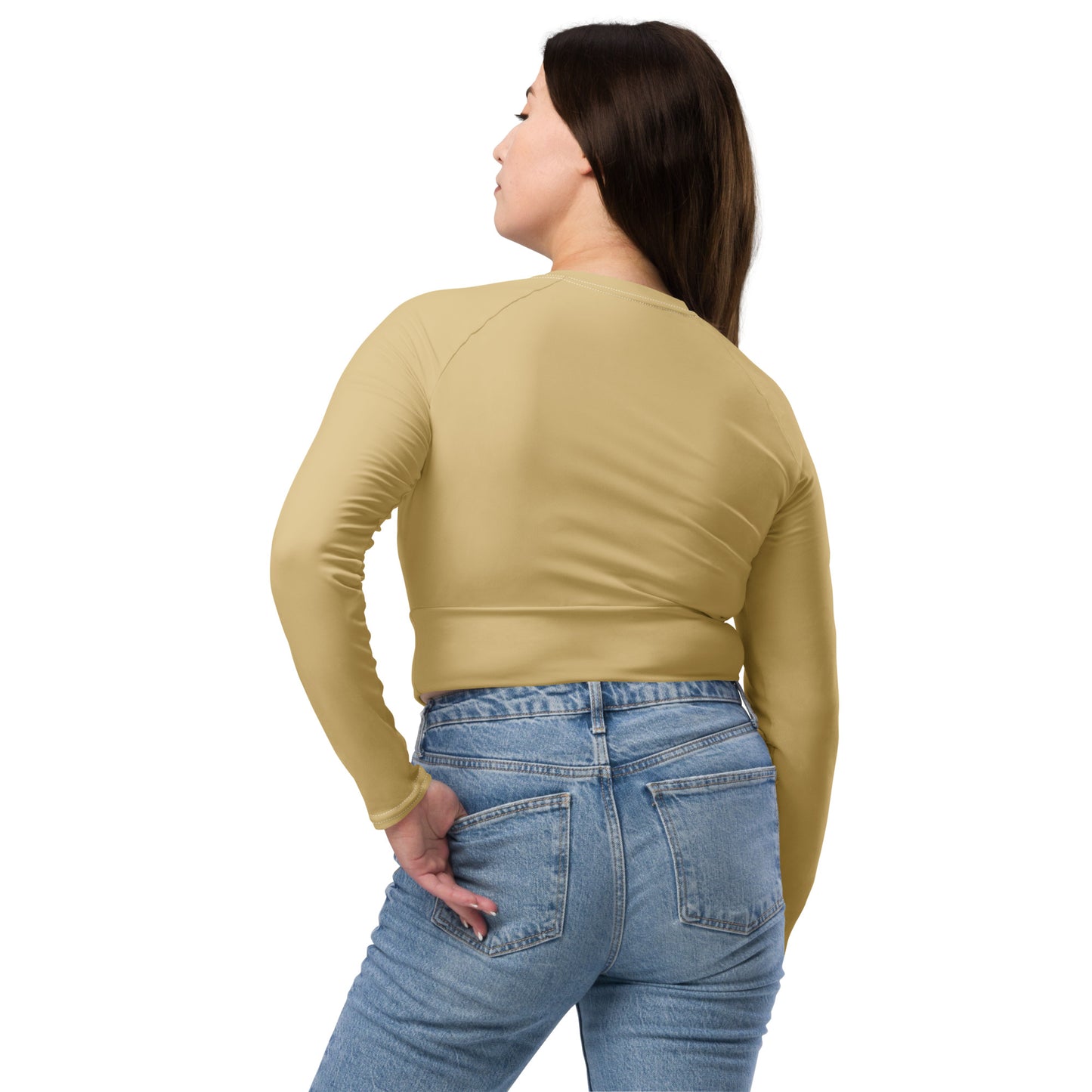 Voyea Recycled long-sleeve crop top