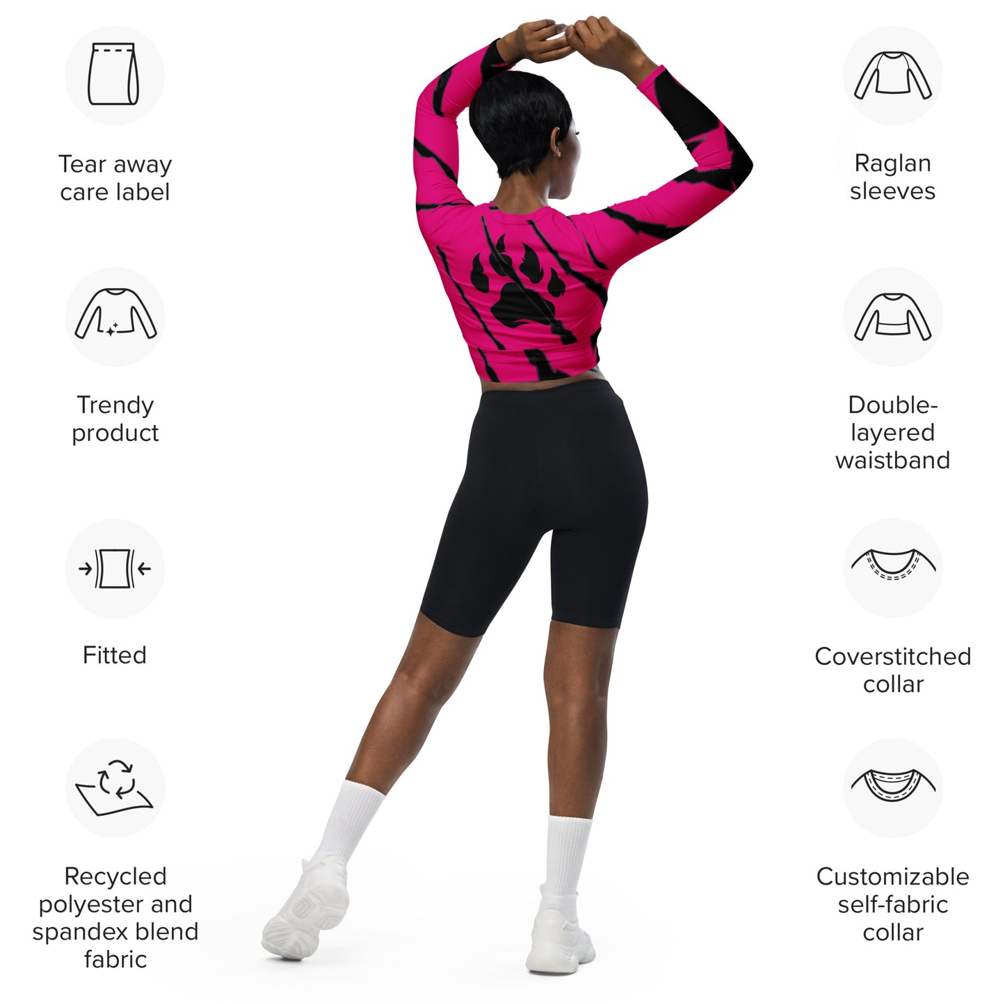 supa Recycled long-sleeve crop top